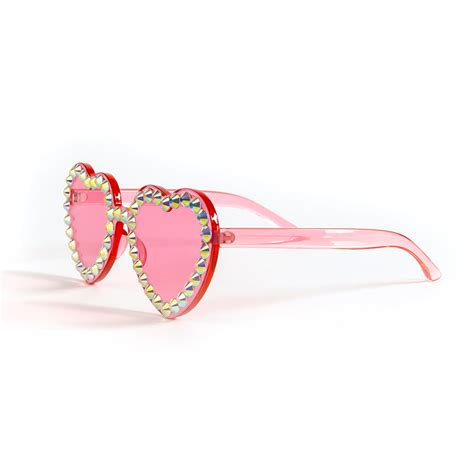 blingy rhinestone heart sunglasses stag and hen