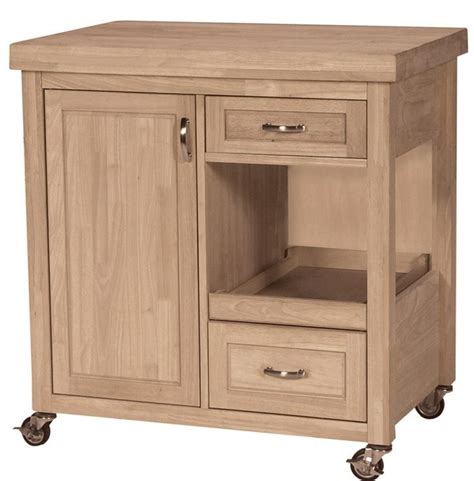 Kitchen cabinets, pantries, hutches and kitchen islands. Hardwood Kitchen Work Center - 36" | Small kitchen ...