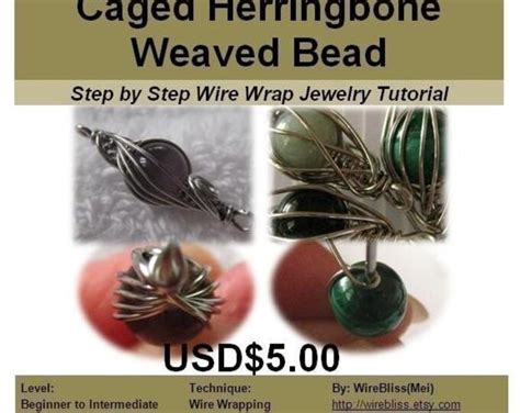 Tutorial Caged Herringbone Weaved Bead With Free Two Tone Herringbone