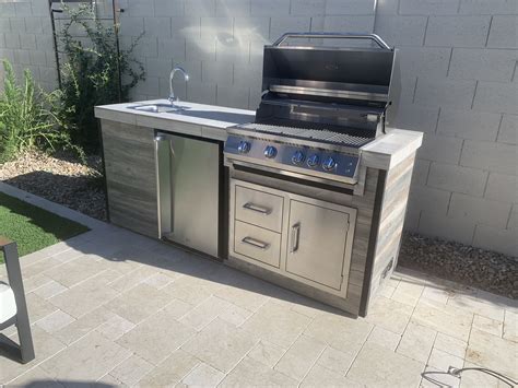 Outdoor Kitchen Built In Professional Bbq Grill Small Outdoor