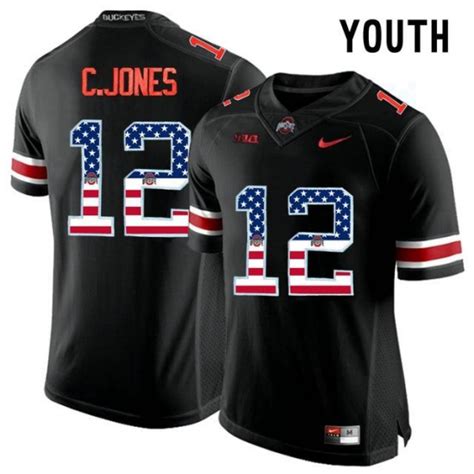 Shop ohio state jerseys in official ncaa styles at fansedge. Ohio State Buckeyes #12 C.Jones Blackout USA Flag Youth College Football Limited Jersey,cheap ...