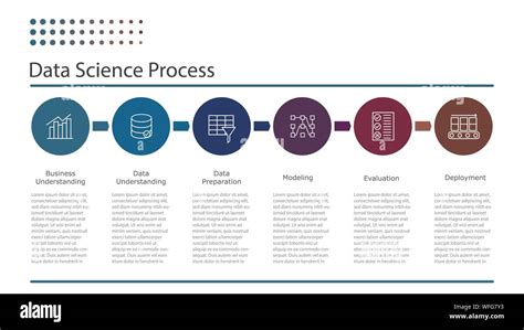 Data Science Or Data Mining Process Flat Infographics Chart That