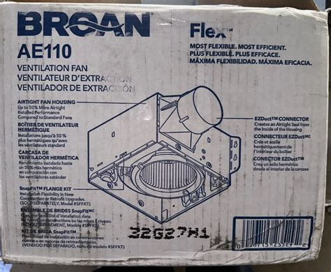 Broan Nutone Ae110 Invent Energy Star Qualified Single Speed