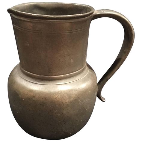 English Pewter Jug Or Pitcher With A Handle 19th Century At 1stdibs