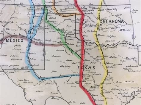 Cattle Trails Of The Old West Map