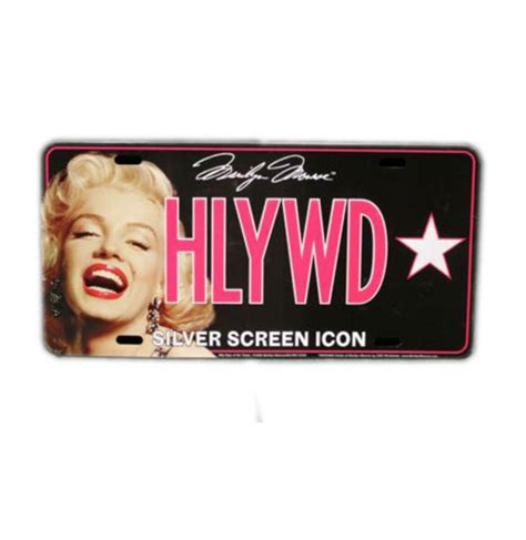 Marilyn Monroe License Plate Hollywood