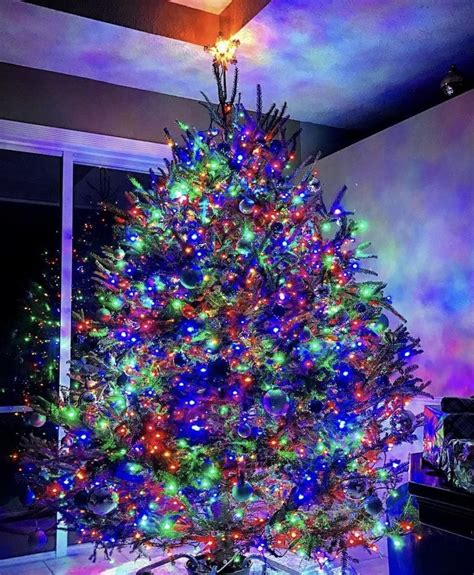 multi colored christmas tree ideas with colored lights missalysahh16