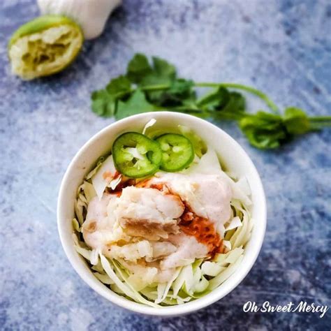 These healthy baja fish tacos are one of my favorites. Easy Fish Tacos | THM E with S and FP options - Oh Sweet Mercy