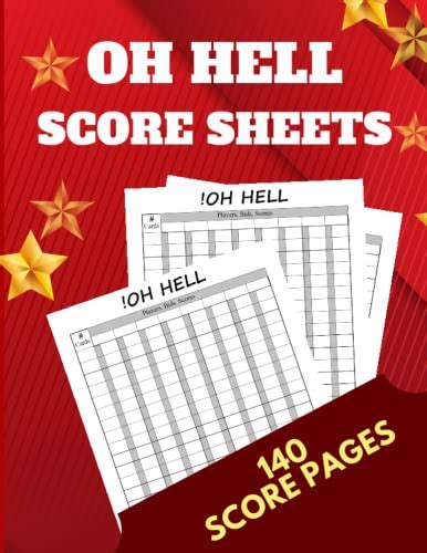 Oh Hell Score Sheets For Card Game Double Sided High Quality Pages