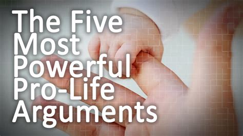 Also that at conception is when the cells begin to start the process of a baby. The Five Most Prowerful Pro Life Arguments - YouTube
