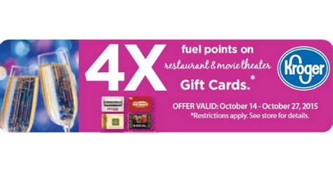 May 07, 2019 · a kroger card is a necessity for anyone who regularly shops in one of the company's many grocery stores. Kroger: Earn 4X Fuel Points wyb Restaurant & Movie Theater Gift Cards! | Restaurant gift cards ...