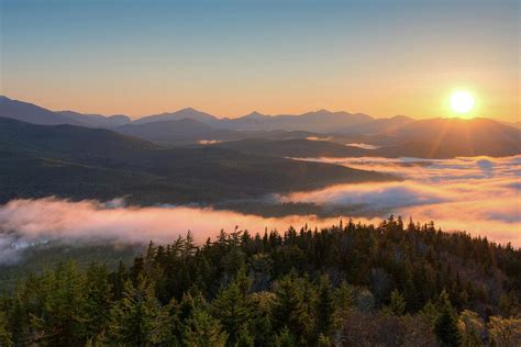 Sunrise Over The Adirondack High Peaks Photograph By Panoramic Images