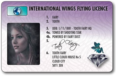Tooth Fairy Flying Licence A Keepsake To Leave Under The Etsy Uk