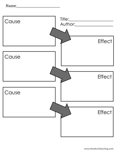 Cause And Effect Graphic Organizer Worksheet Have Fun Teaching