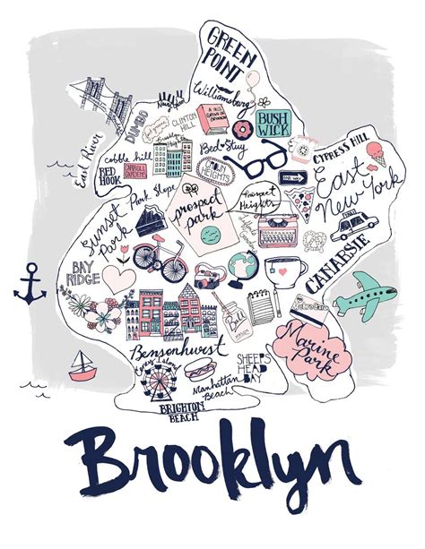 Queens New York Map Art Print 11 X 14 Etsy Artofit