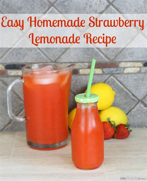 Easy Homemade Strawberry Lemonade Recipe Little Miss Kate