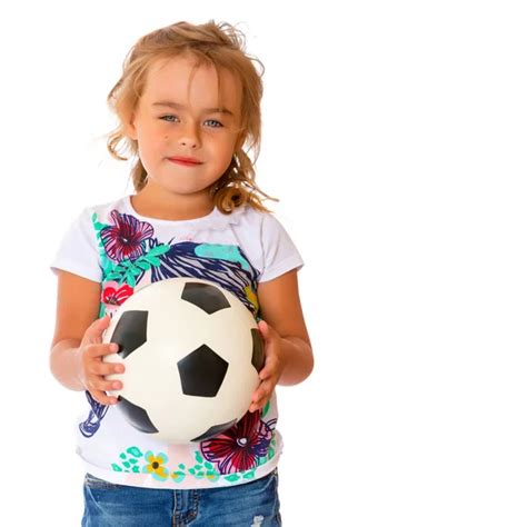 Little Girl Playing Soccer Stock Photos Royalty Free Little Girl