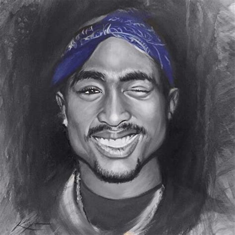 2pac Painting Tupac Shakur Artwork Signed Stretched Canvas Print Ebay