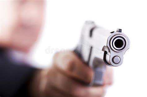 Male Hand Holding A Pistol Stock Photo Image Of Person 31152232
