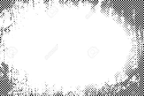 Border Frame Grunge Halftone Dots Vector Texture Background