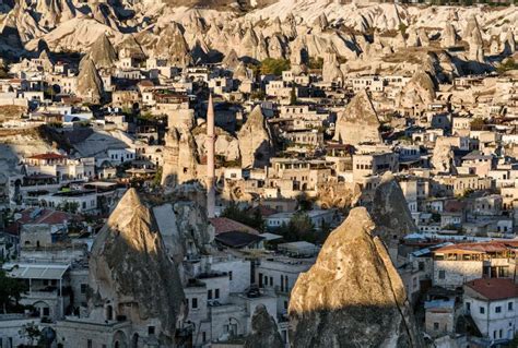 Top View Of Goreme Town In The Morning Cappadocia Turkey Editorial
