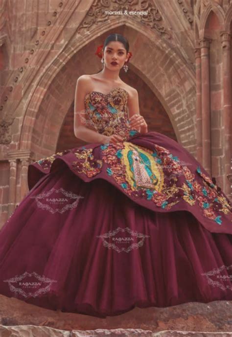 virgen de guadalupe quinceanera dress by ragazza fashion m18 118 burgundy none pay 50 deposit