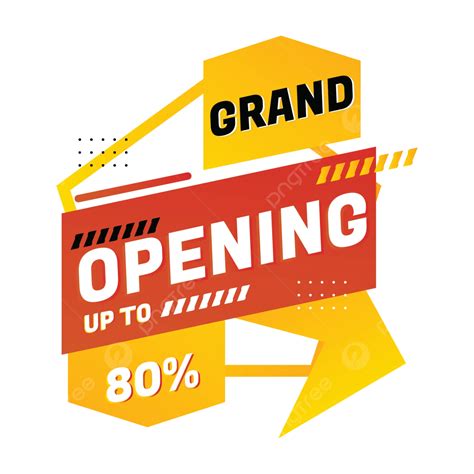 Grand Opening Text Box Banner Sale Modern Design Elements Vector Grand
