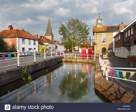 Tributary Of The River Test Flowing Through Stockbridge High Street