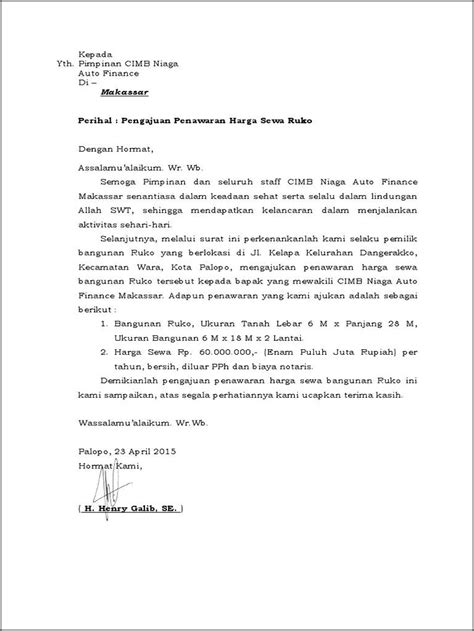 Surat Perjanjian Sewa Rumah Bulanan Contoh Surat Perjanjian Sewa Kost