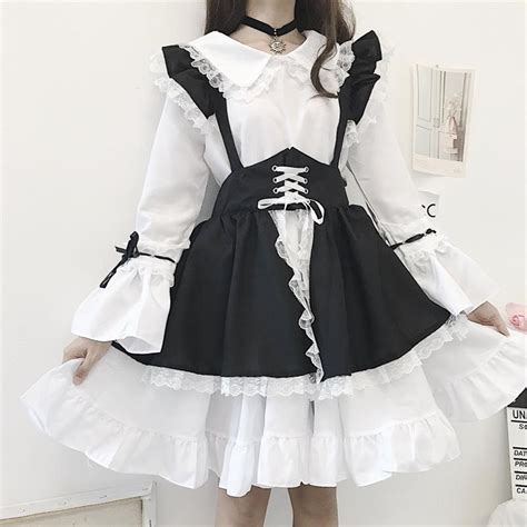 Lolita Dress Cosplay Dress Cute Maid Dress Etsy