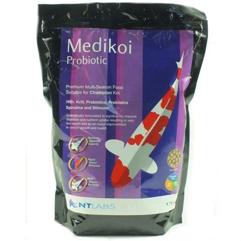 Koi food is designed not only to be nutritionally. NT Labs Medikoi Probiotic Koi Pond Fish Food 1.75Kg 6mm ...