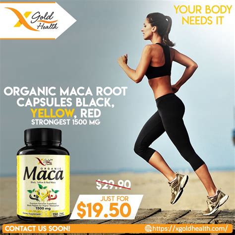 Organic Maca Root For Energy Performance Mood For Men And Women Wblack
