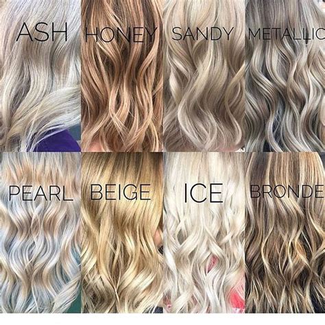 Different Shades Of Blonde Hair Color Blonde Hair Color Chart Hair