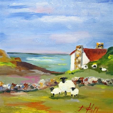 Painting Of The Day Daily Paintings By Delilah Irish Landscape With Sheep