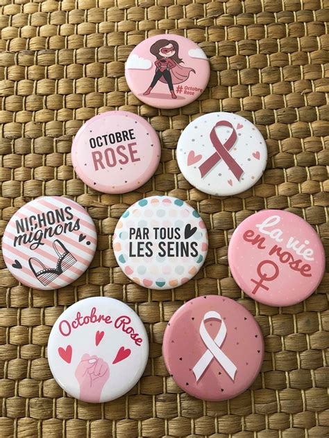 Octobre Rose Badge au choix Clairon Création