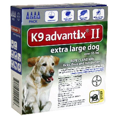 K 9 Advantix Ii Flea And Tick Drops For Dogs 55 Lbs Or More 4 Pk