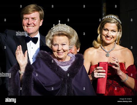 crown prince willem alexander queen beatrix and princess maxima at a gala dinner ahead of
