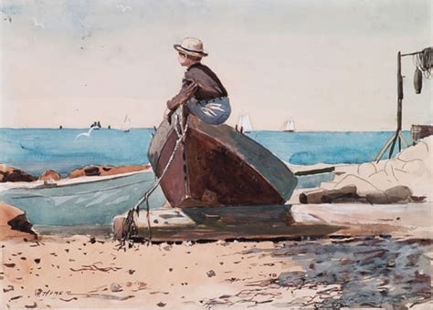 Filewaiting For Dad By Winslow Homer 1873 Watercolor And Gouache