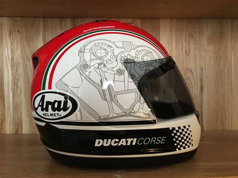 For Sale Arai Ducati Corse Rx 7 Gp Helmet White Ducati Forum