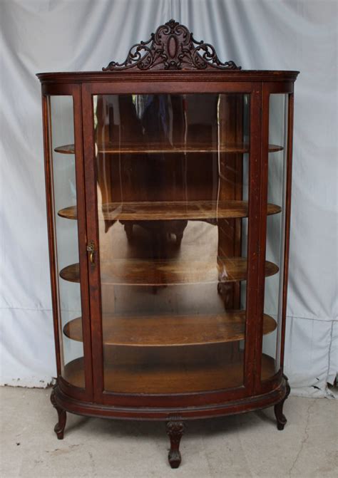 Bargain John's Antiques | Antique Oak curio China Cabinet - -very ...