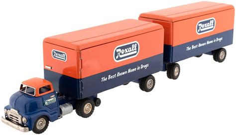 Hake S Rexall Friction Gmc Truck W Dual Trailers In Box