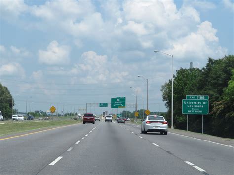 Louisiana Interstate 20 Eastbound Cross Country Roads