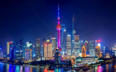航拍上海城市夜景陆家嘴核心风光1高清图片下载 正版图片500080493 摄图网