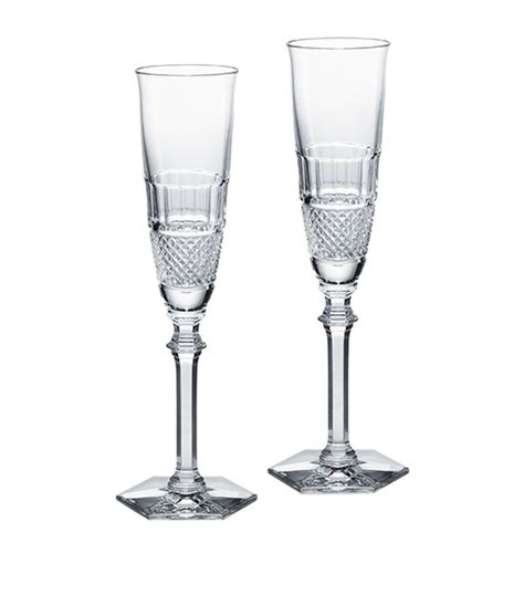 Baccarat Set Of 2 Diamant Crystal Champagne Flutes 170ml Harrods Uk