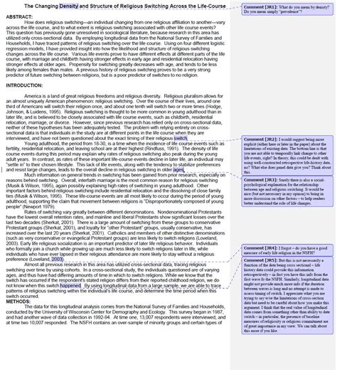 We did not find results for: ELECTRONIC COMMENTS ON A STUDENT PAPER IN SOCIOLOGY ...