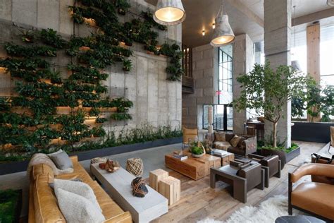 Biophilic Design In Hotels Indoor Vertical Garden Hotel Lobby Design