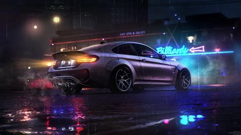 Bmw M4 Night Rain Need For Speed Live Wallpaper Wallpaperwaifu