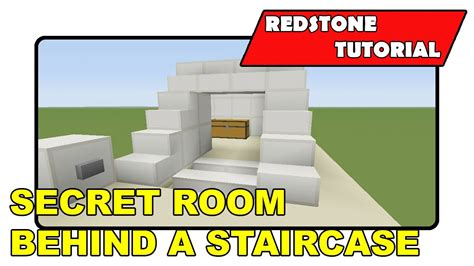 Secret Room Behind Stairs Expandable Redstone Tutorial Minecraft