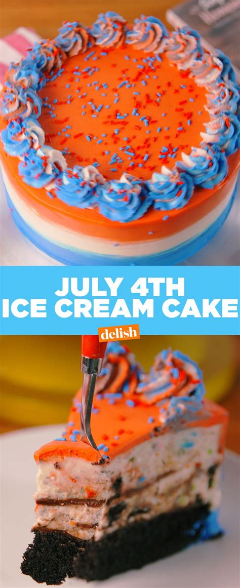 July 4th Ice Cream Cake Recipe Ice Cream Cake Cream Cake Ice
