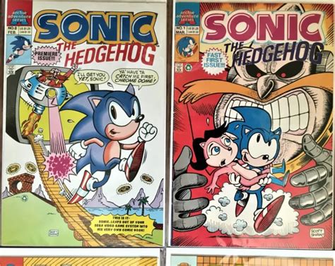 Lot 270 Sonic The Hedgehog Original Mini Series Comic Books 0 And 1 1993